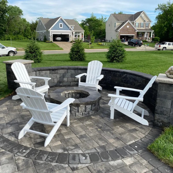 Cozy firepit with chairs